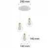 Lampa sufitowa wisząca żyrandol LED E27 oprawa LOFT BRYLANT biała-5904703010302