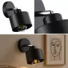 Kinkiet ścienny lampa wewnętrzna ruchomy E27 ścienna LED czarny-5904703010241