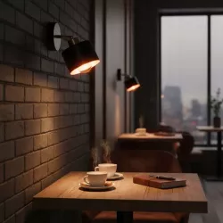 Kinkiet ścienny lampa wewnętrzna ruchomy E27 ścienna LED czarny-5904703010241