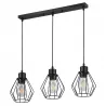 Lampa sufitowa wisząca żyrandol LED 3x E27 oprawa LOFT diament druciana-5904703010562