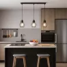 Lampa sufitowa wisząca żyrandol LED 3x E27 oprawa LOFT diament druciana-5904703010562