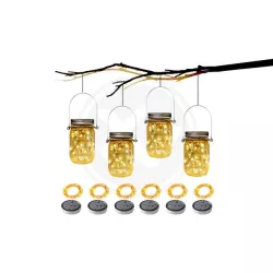 Lampa LED solarna dekoracyjna słoik z drucikiem led - 5908263387393