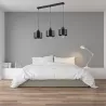 Lampa Wisząca Elza Czarna Loft żyrandol stylowa E27 x3 50cm do salonu-5904703010319