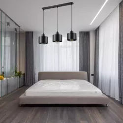 Lampa Wisząca Elza Czarna Loft żyrandol stylowa E27 x3 50cm do salonu-5904703010319