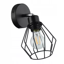 Kinkiet ścienny lampa wewnętrzna LED ruchoma E27 do czytania czarny diament-5904703010364
