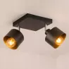 Lampa sufitowa kinkiet sufitowy żyrandol 2x E27 oprawa loft czarna-5904703010678