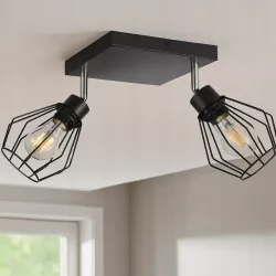 Lampa sufitowa wisząca kinkiet żyrandol LED 2x E27 oprawa LOFT diament-5904703010395