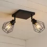 Lampa sufitowa wisząca kinkiet żyrandol LED 2x E27 oprawa LOFT diament-5904703010395
