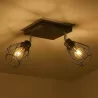 Lampa sufitowa wisząca kinkiet żyrandol LED 2x E27 oprawa LOFT diament-5904703010395