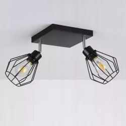 Lampa sufitowa wisząca kinkiet żyrandol LED 2x E27 oprawa LOFT diament-5904703010395