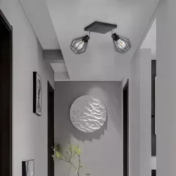 Lampa sufitowa wisząca kinkiet żyrandol LED 2x E27 oprawa LOFT diament-5904703010395