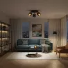 Lampa sufitowa led kinkiet wisząca żyrandol 3x E27 oprawa LOFT czarna-5904703010784