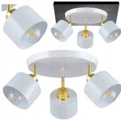 Lampa sufitowa LED kinkiet wisząca żyrandol LED 3x E27 oprawa LOFT biały-5904703010760