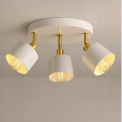 Lampa sufitowa LED kinkiet wisząca żyrandol LED 3x E27 oprawa LOFT biały-5904703010760