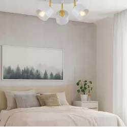 Lampa sufitowa LED kinkiet wisząca żyrandol LED 3x E27 oprawa LOFT biały-5904703010760