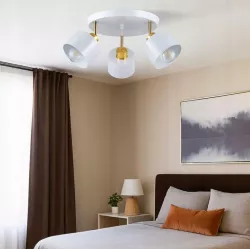 Lampa sufitowa LED kinkiet wisząca żyrandol LED 3x E27 oprawa LOFT biały-5904703010760