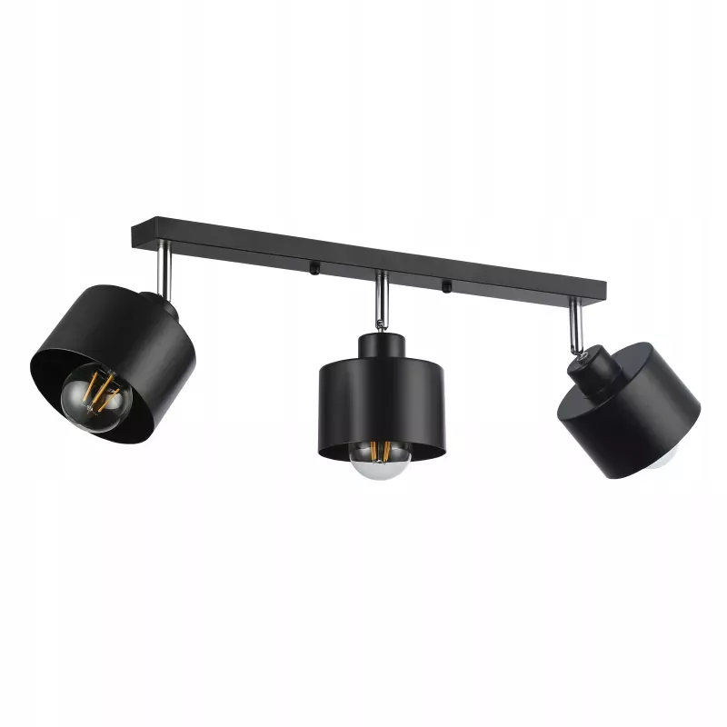 LAMPA WISZĄCA SUFITOWA ruchoma kinkiet 3x E27 LED ŻYRANDOL LOFT czarna-5904703010340