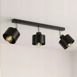 LAMPA WISZĄCA SUFITOWA ruchoma kinkiet 3x E27 LED ŻYRANDOL LOFT czarna-5904703010340