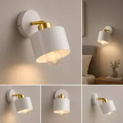 Kinkiet ścienny lampa wewnętrzna ruchomy E27 ścienna LED biały-5904703010661