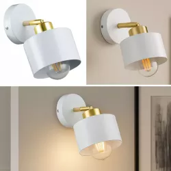 Kinkiet ścienny lampa wewnętrzna ruchomy E27 ścienna LED biały-5904703010661