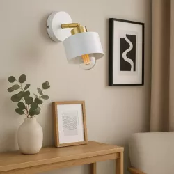 Kinkiet ścienny lampa wewnętrzna ruchomy E27 ścienna LED biały-5904703010661