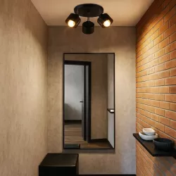 Lampa sufitowa wisząca kinkiet żyrandol 3x E27 oprawa LOFT czarna-5904703010777