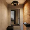 Lampa sufitowa wisząca kinkiet żyrandol 3x E27 oprawa LOFT czarna-5904703010777
