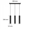 Lampa wisząca Keon 3 XGU10 KEON CZARNA LOFT TUBA-5904703010470