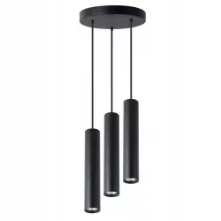 Lampa Wisząca Sufitowa Żyrandol LED 1m 3x GU10 LOFT NOWOCZESNA TUBA okrągła-5904703010494