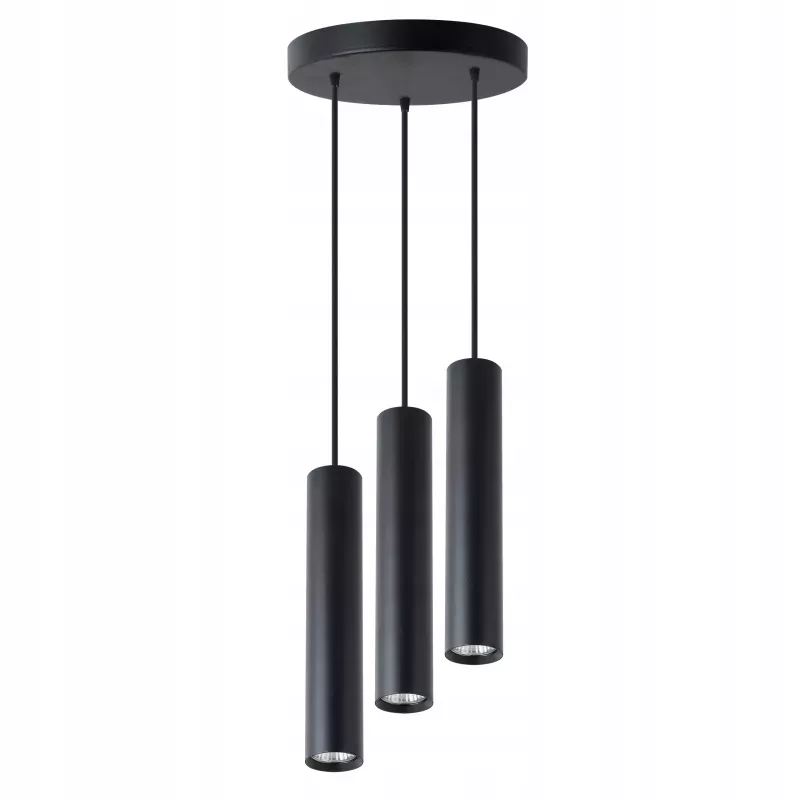 Lampa Wisząca Sufitowa Żyrandol LED 1m 3x GU10 LOFT NOWOCZESNA TUBA okrągła-5904703010494