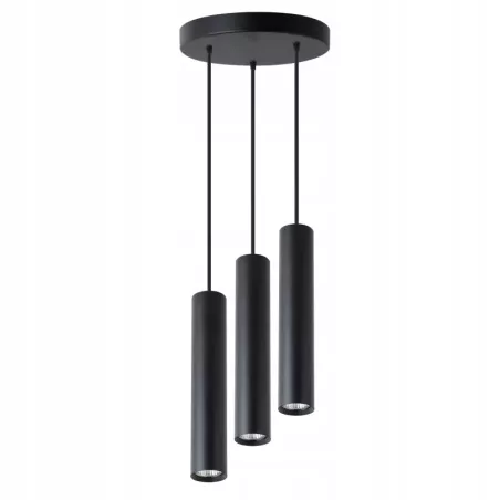 Lampa Wisząca Sufitowa Żyrandol LED 1m 3x GU10 LOFT NOWOCZESNA TUBA okrągła-5904703010494