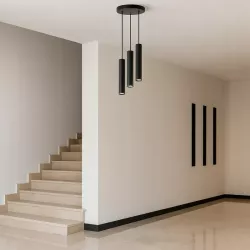Lampa Wisząca Sufitowa Żyrandol LED 1m 3x GU10 LOFT NOWOCZESNA TUBA okrągła-5904703010494