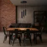 Lampa Wisząca Sufitowa Żyrandol LED 1m 3x GU10 LOFT NOWOCZESNA TUBA okrągła-5904703010494