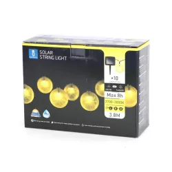 Girlanda solarna LED 10 żółtych cytrynek fi 5cm o długości 1.8 mb - 8433325208844