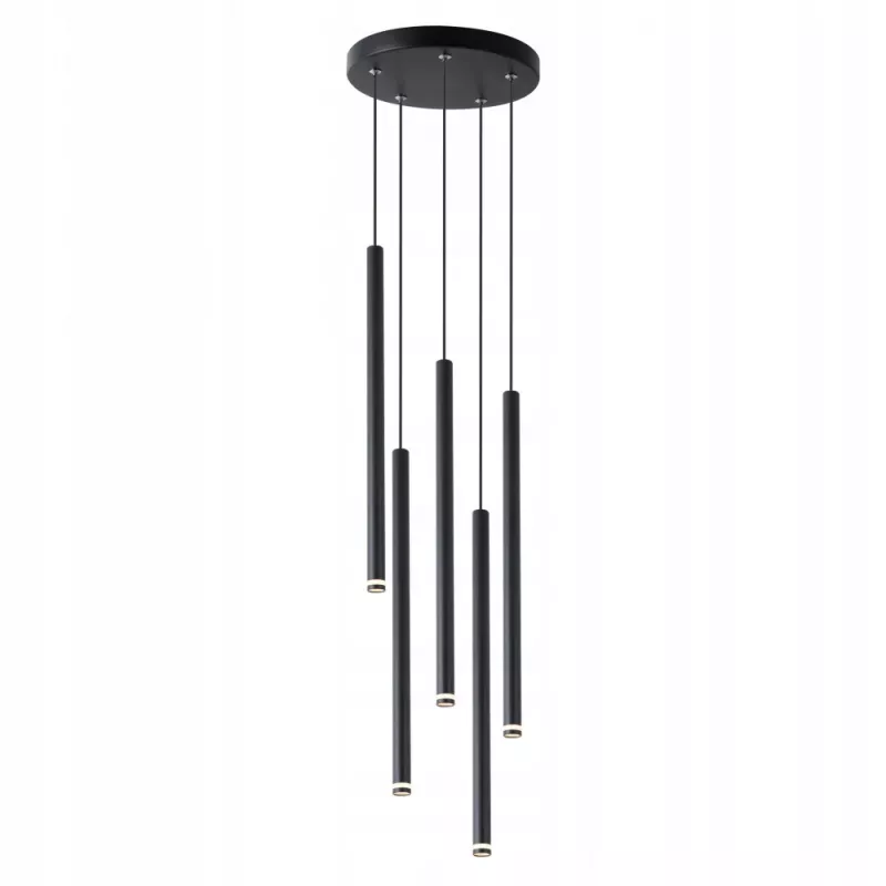 WISZĄCA LAMPA SUFITOWA LED 5XG9 ŻYRANDOL CZARNY MAT-5904703010913