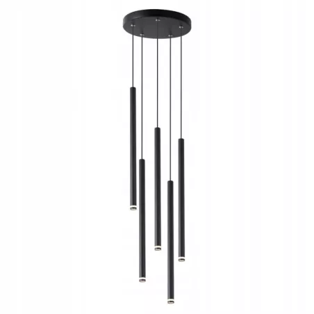 WISZĄCA LAMPA SUFITOWA LED 5XG9 ŻYRANDOL CZARNY MAT-5904703010913