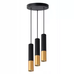 Lampa wisząca Keon 3 xGU10 czarno złoty-5904703010500