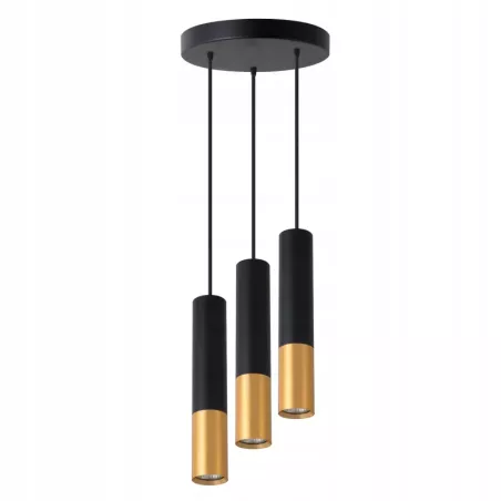 Lampa wisząca Keon 3 xGU10 czarno złoty-5904703010500
