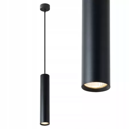 Lampa sufitowa wisząca żyrandol LED GU10 oprawa OKRĄGŁA czarna-5904703010333