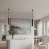 Lampa sufitowa wisząca żyrandol LED GU10 oprawa OKRĄGŁA czarna-5904703010333
