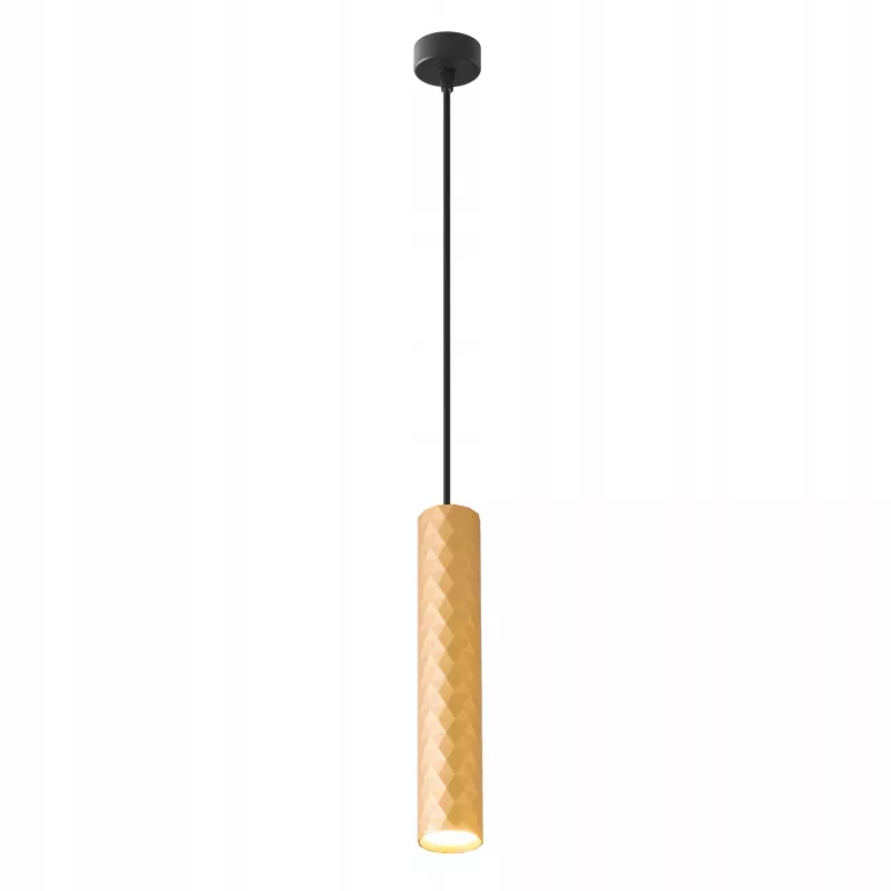 Lampa punktowa WISZĄCA TUBA ZŁOTA Oprawa Glamour 1xGU10 LED 54x290mm-5904703010968