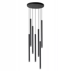 Lampa sufitowa wisząca żyrandol LED 7x G9 oprawa OKRĄGŁA czarna-5904703010920