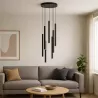 Lampa sufitowa wisząca żyrandol LED 7x G9 oprawa OKRĄGŁA czarna-5904703010920