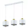 Lampa sufitowa wisząca żyrandol LED 3x E27 oprawa LOFT złoty + biały-5904703010326
