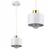 Lampa sufitowa wisząca żyrandol LED E27 oprawa LOFT złoty + biały-5904703010050