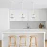 Lampa sufitowa wisząca żyrandol LED E27 oprawa LOFT złoty + biały-5904703010050