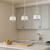 Lampa sufitowa wisząca żyrandol LED E27 oprawa LOFT złoty + biały-5904703010050