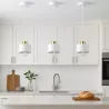 Lampa sufitowa wisząca żyrandol LED E27 oprawa LOFT złoty + biały-5904703010050