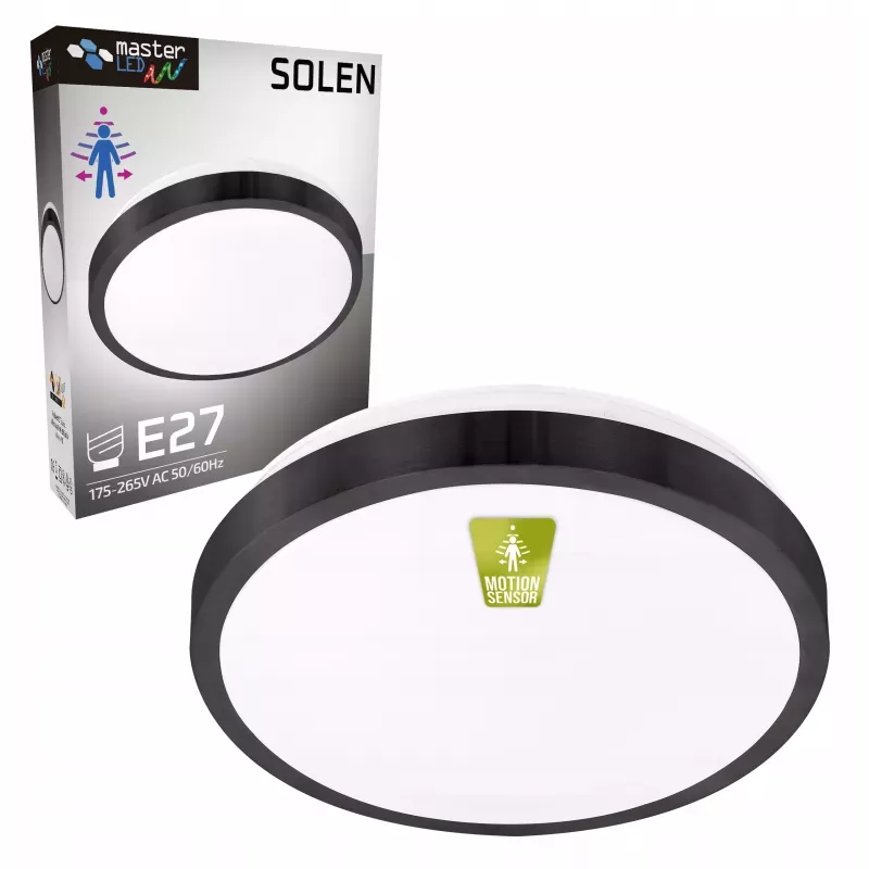 PLAFON LED LAMPA SUFITOWA PANEL SUFITOWY CZUJNIK RUCHU 2xE27 NATYNKOWY-5904703010982