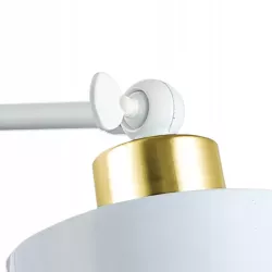 Kinkiet ścienny lampa wewnętrzna ścienna E27 LED biały złoty włącznik-5903002038505
